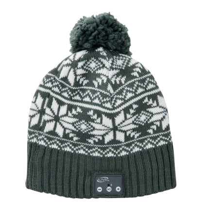 BLUETOOTH WIRELESS MUSIC BEANIE  W/ BUILT-IN SPEAKERS AND MIC GRAY