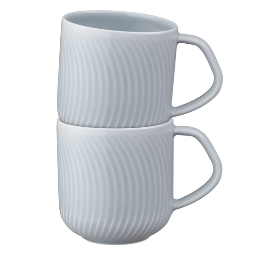 DENBY ARC GREY SET OF 2 LARGE MUGS