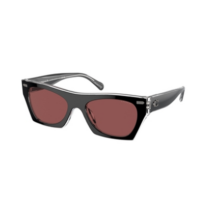 WOMENS SQUARE NON POLARIZED SUNGLASSES, BLACK/VIOLET, 52