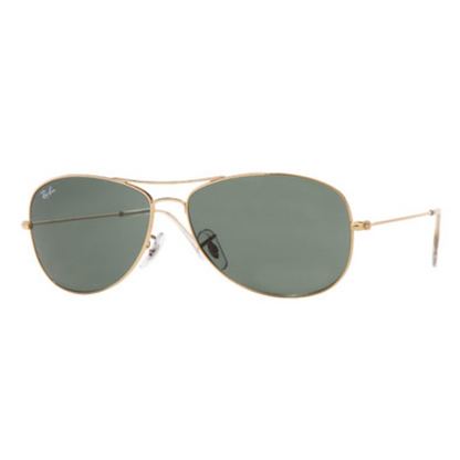 COCKPIT MEN'S NON-POLARIZED SUNGLASSES, GOLD/CRYSTAL GREEN, 59