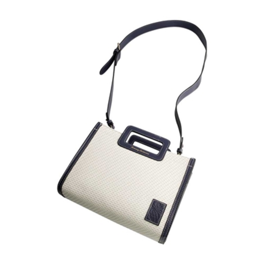 MODERN WOVEN TOTE, NAVY, MEDIUM