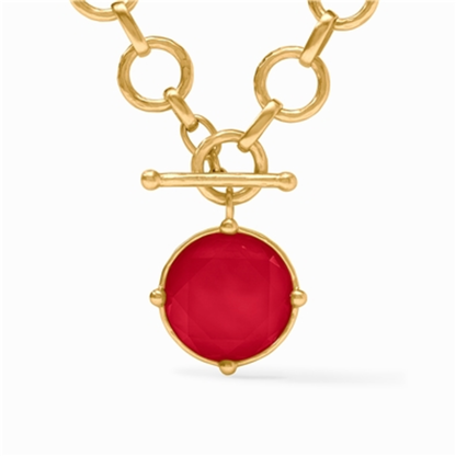 HONEYBEE STATEMENT NECKLACE, IRIDESCENT STRAWBERRY