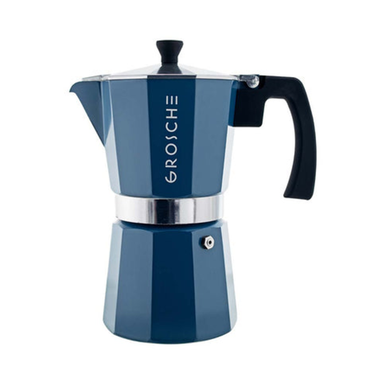 GROSCHE MILANO STOVETOP ESPRESSO MAKER 9 CUP - BLUE