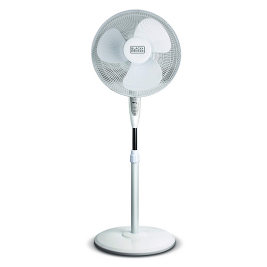STAND FAN, WHITE, 16"