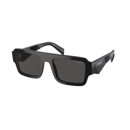 MENS NON-POLARIZED RECTANGLE SUNGLASSES, BLACK/DARK GREY, 53