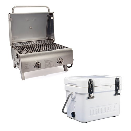 TABLETOP GAS GRILL COOLER COMBO
