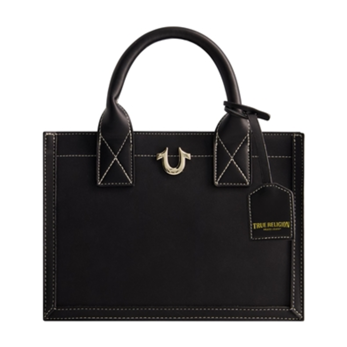 MODERN EDGE SUEDE TOTE, BLACK, 7.5"X10.5"