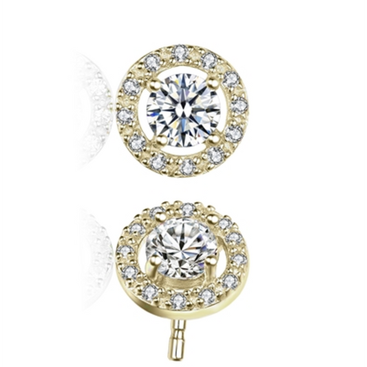 14K GOLD CLASSIC STUD EARRINGS, GOLD