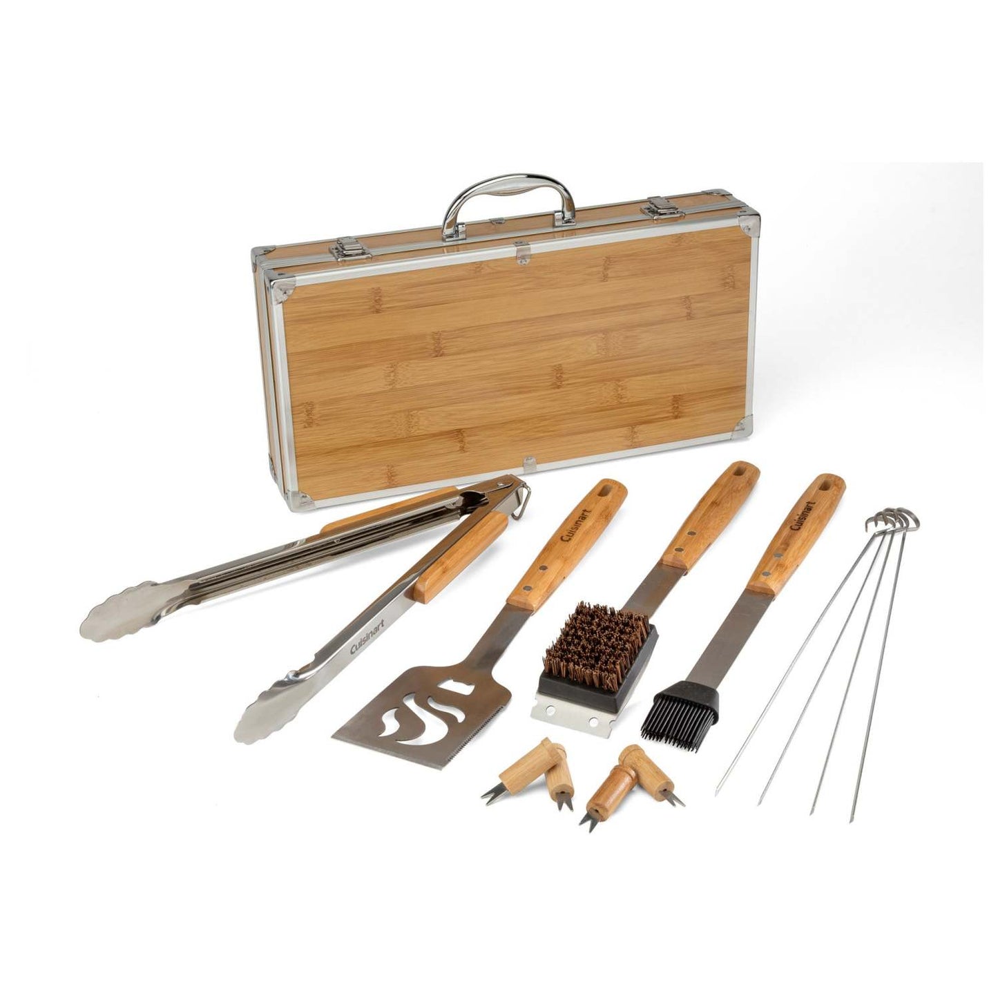 13PC BAMBOO HANDLE GRILL TOOL SET