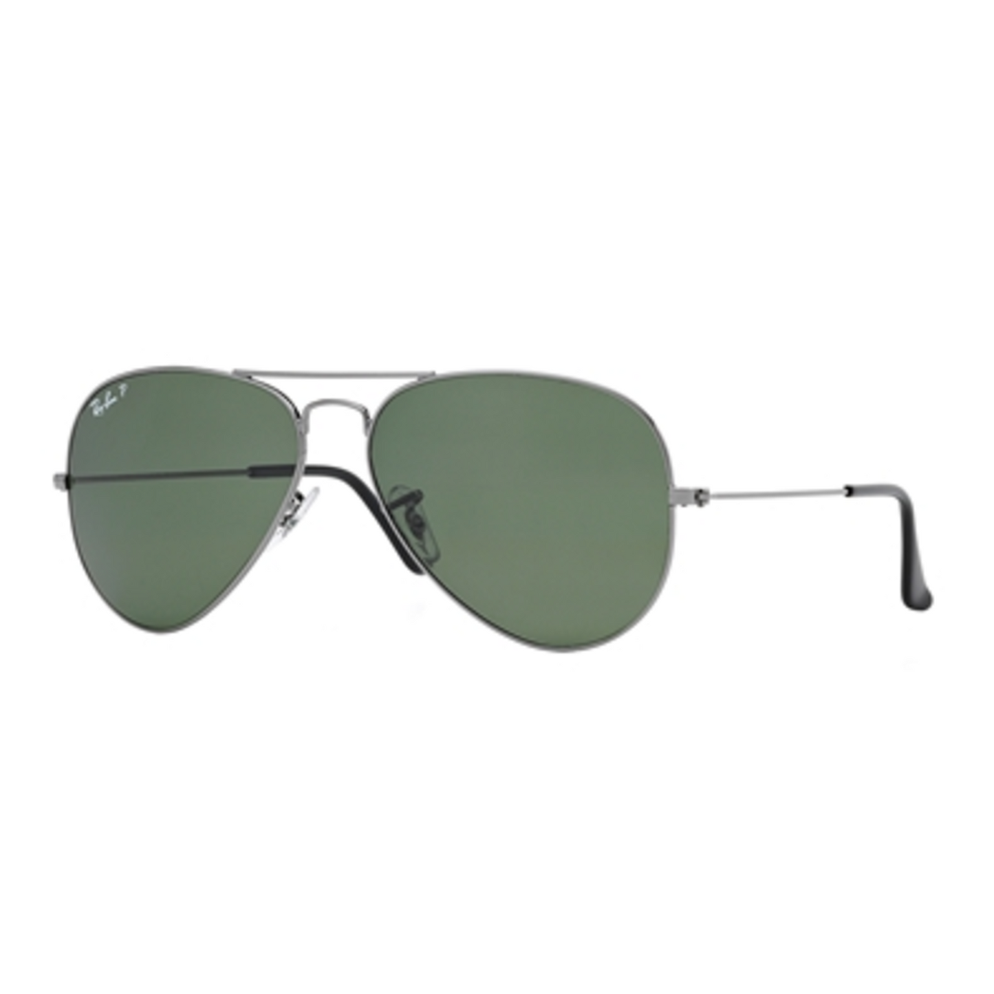 AVIATOR SUNGLASSES POLARIZED, BLACK FRAME, 55