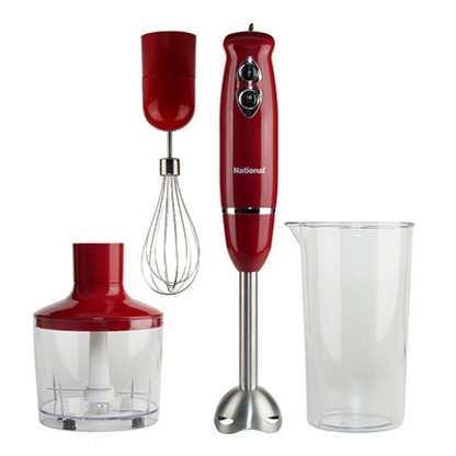 MULTI-PURPOSE 4-IN-1 IMMERSION HAND BLENDER RED