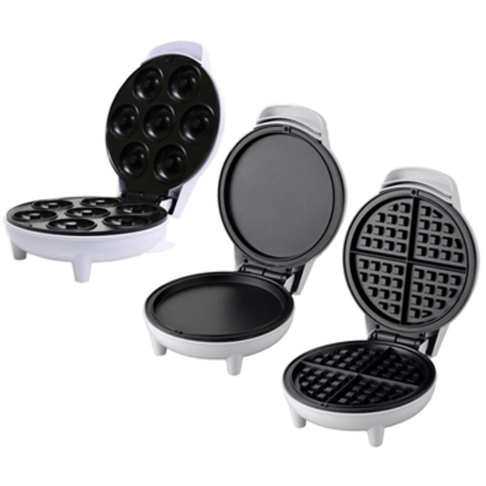 COURANT DONUT, GRIDDLE  AND  WAFFLE SET, WHITE