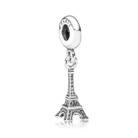 EIFFEL TOWER DANGLE CHARM, STERLING SILVER