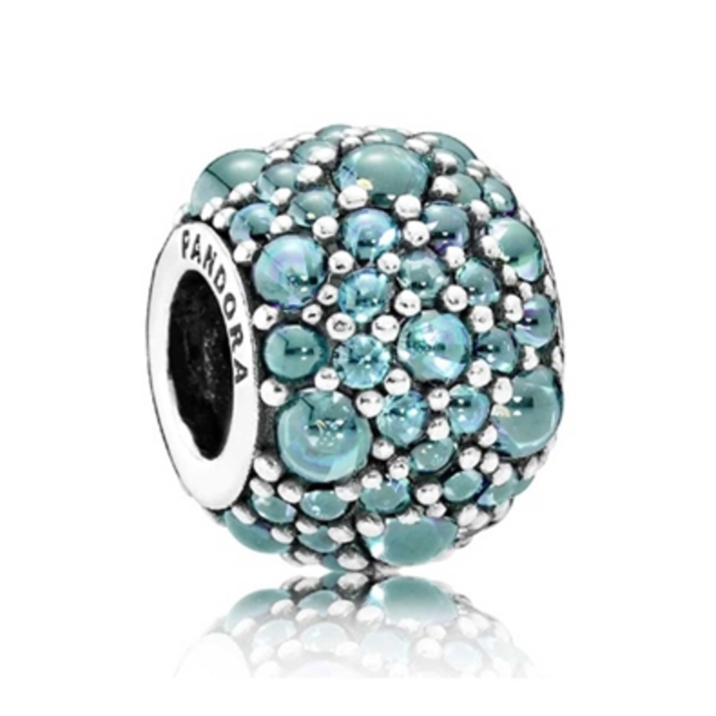 SHIMMERING DROPLET CHARM, TEAL