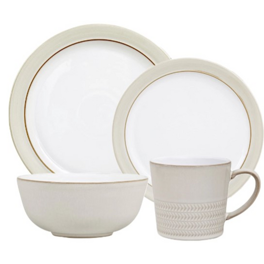 DENBY NATURAL CANVAS 4PC DINNERWARE SET