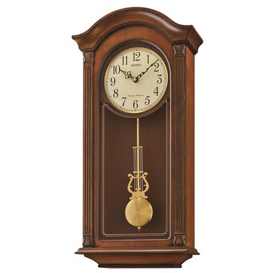 PENDULUM  AND  CHIMES CLOCK, BROWN