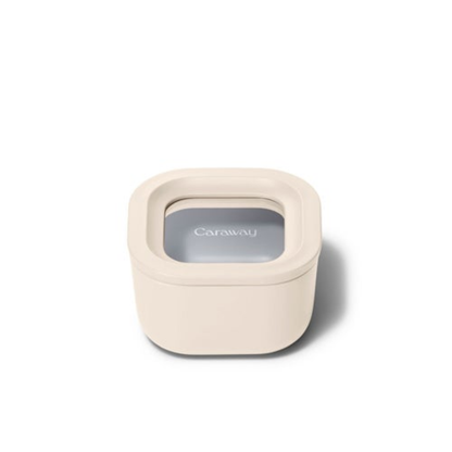 MINI SQUARE CONTAINER W/ LID CREAM