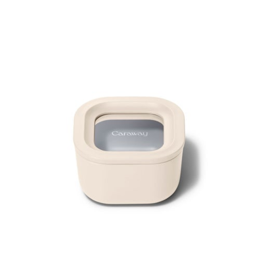 MINI SQUARE CONTAINER W/ LID CREAM