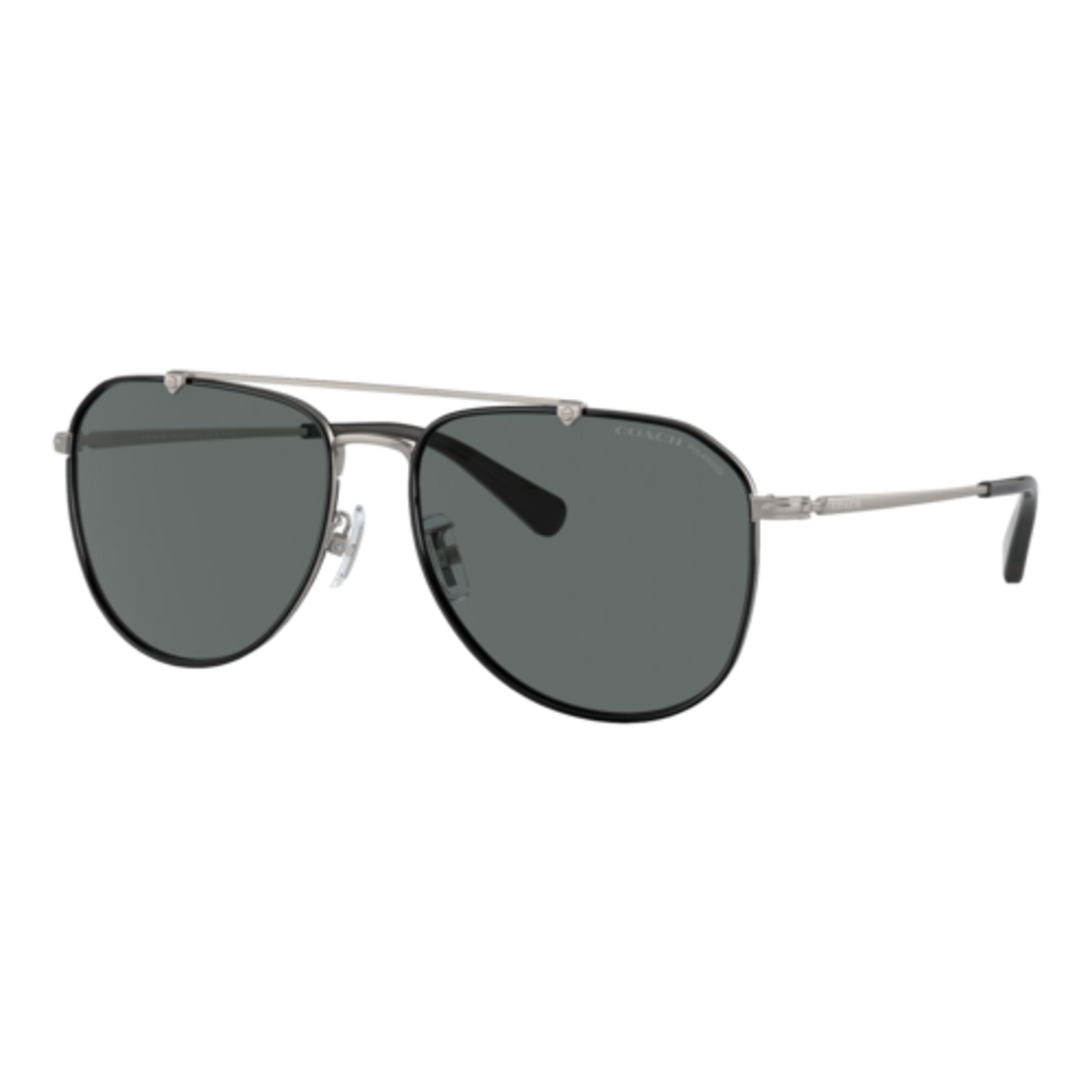 COACH POLARIZED METAL WINDSOR PILOT SUNGLASSES