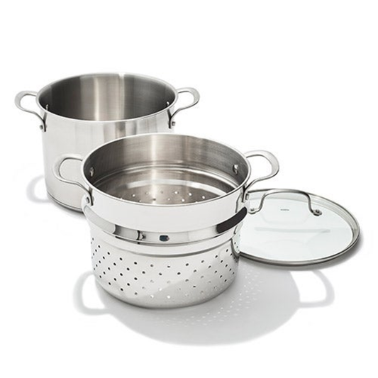 AGILITY 8.4QT STAINLESS STEEL BOILER POT W/ LID & STEAMER INSERT
