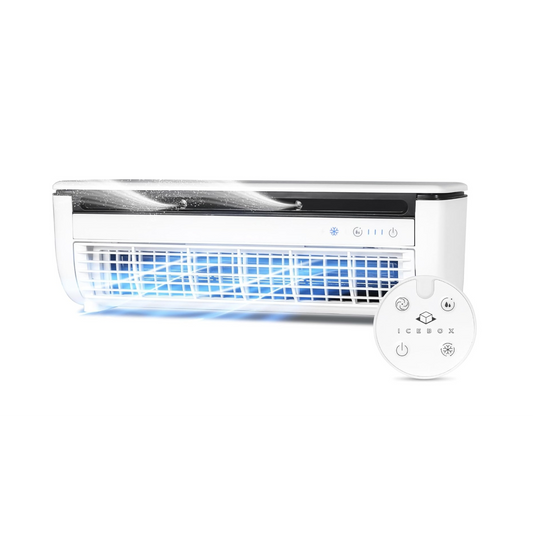 ICEBOX COOLING MIST SMALL PORTABLE FAN - WHITE
