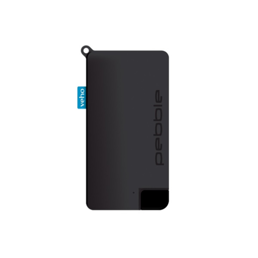 VEHO PEBBLE POKKET 900MAH MICRO SIZE KEYRING POWER BANK - BLACK