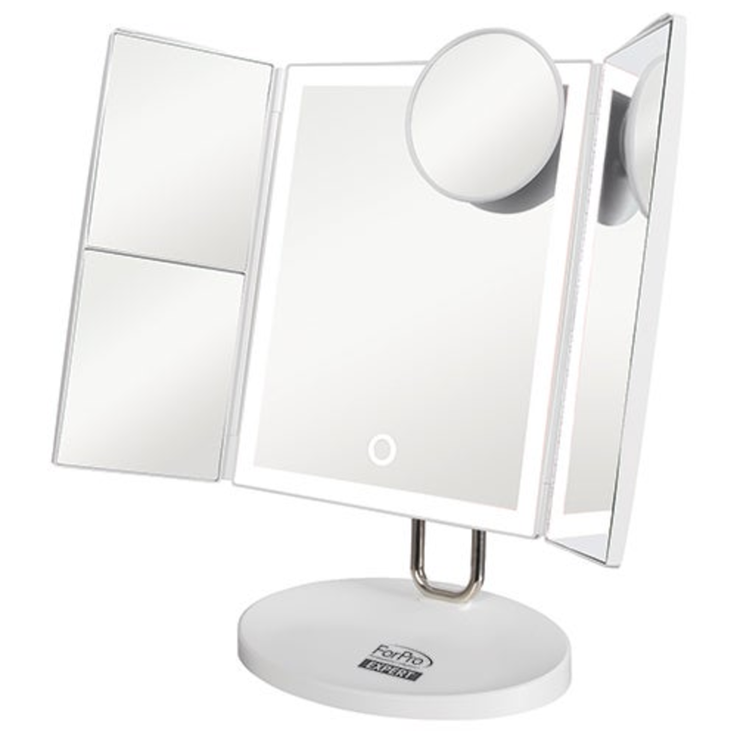 EXPERT RECHARGEABLE LED TRI-PANEL MAKEUP MIRROR
