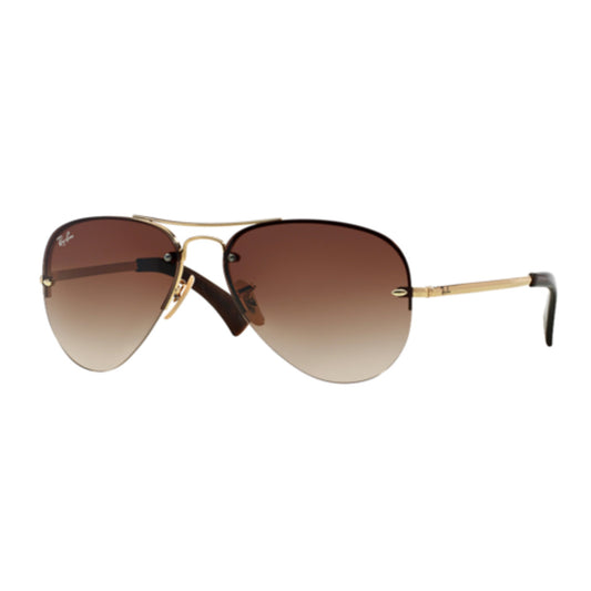 RAY-BAN SEMI-RIMLESS AVIATOR SUNGLASSES