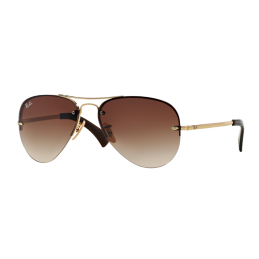 RAY-BAN SEMI-RIMLESS AVIATOR SUNGLASSES