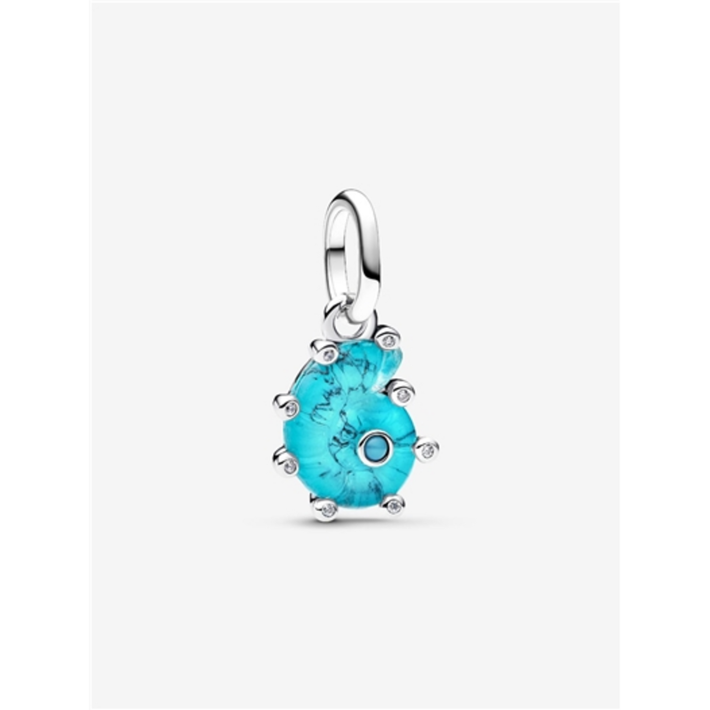 BLUE MURANO GLASS SEA SNAIL DANGLE CHARM