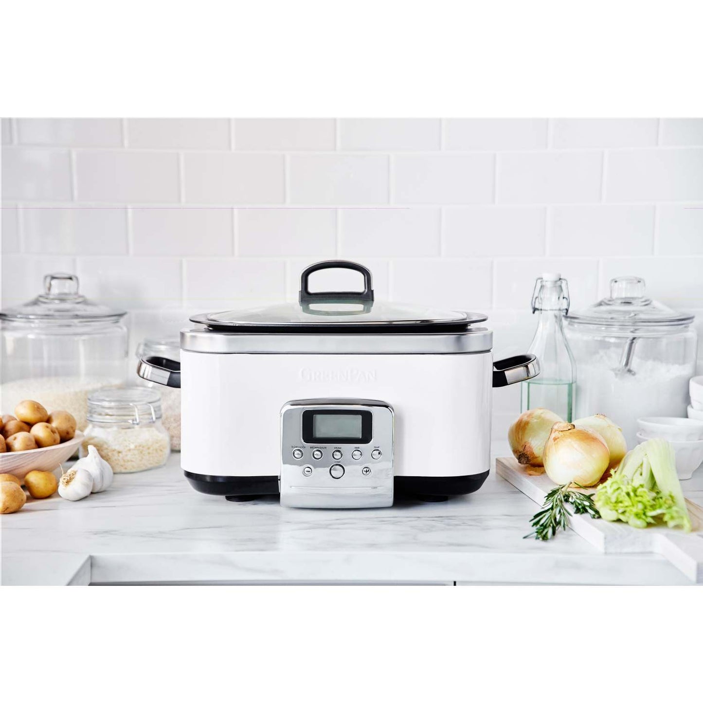 CERAMIC NONSTICK 6QT SLOW COOKER CLOUD CREAM