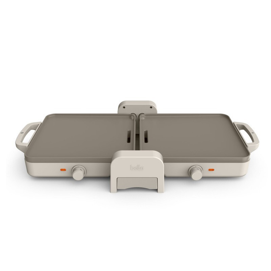 10X20 INCH CERAMIC FOLD-N-STORE DUAL TEMP GRIDDLE - (OATMILK)