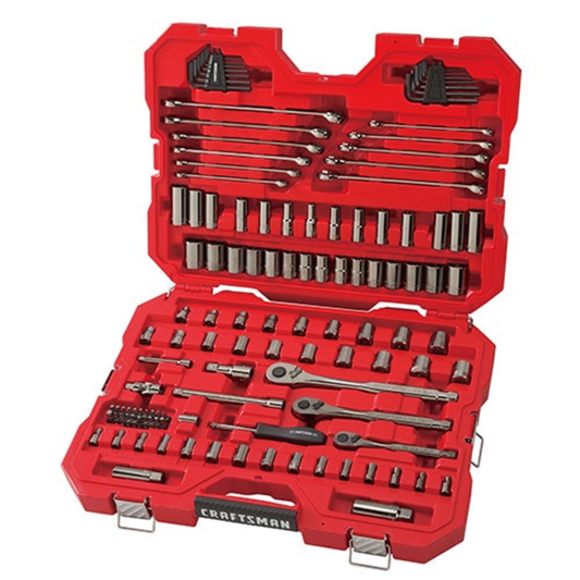 121PC GUNMETAL CHROME MECHANICS TOOLS SET