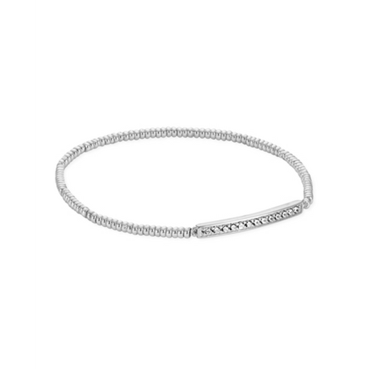 ADDISON STRETCH BRACELET, RHODIUM METAL