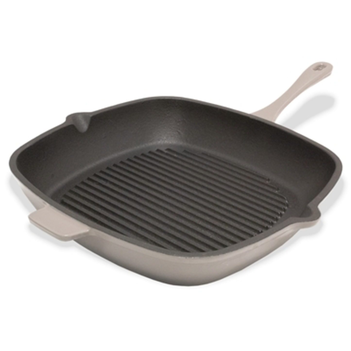 11" CAST IRON SQUARE GRILL PAN, OYSTER