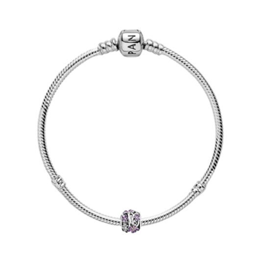 PURPLE DAISY BRACELET, 6.7"