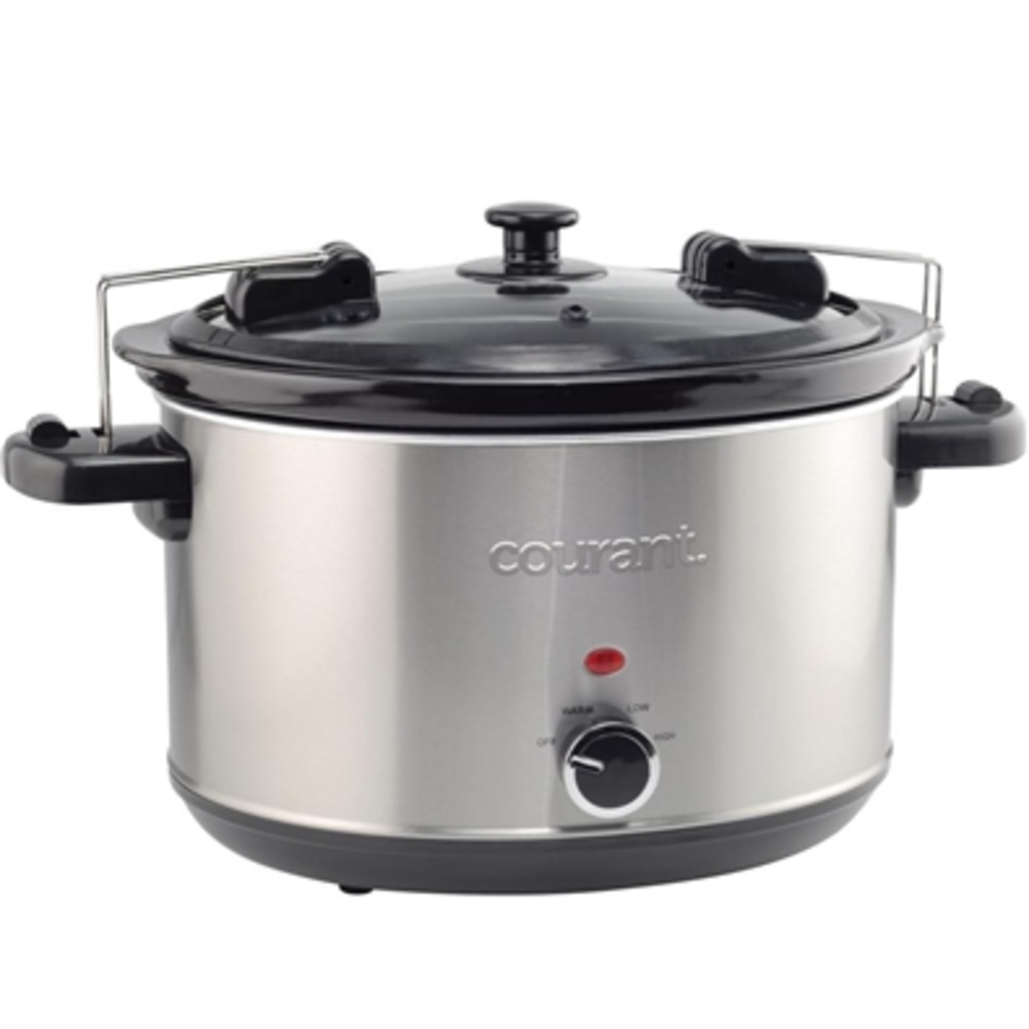 SLOW COOKER WITH LOCKING LID, STAINLESS STEEL, 6.0 QUART