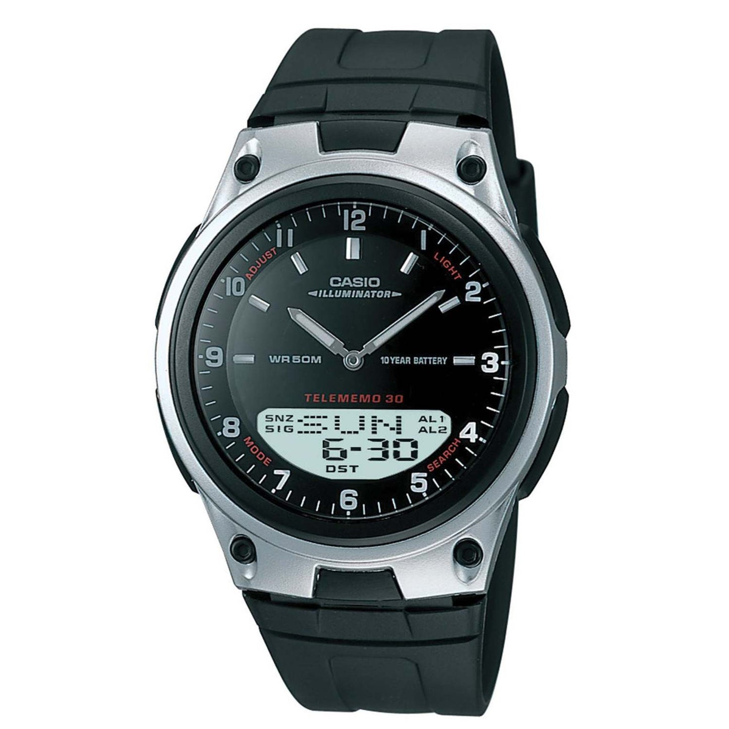 UNISEX SPORTS ANALOG/DIGITAL WATCH BLACK DIAL