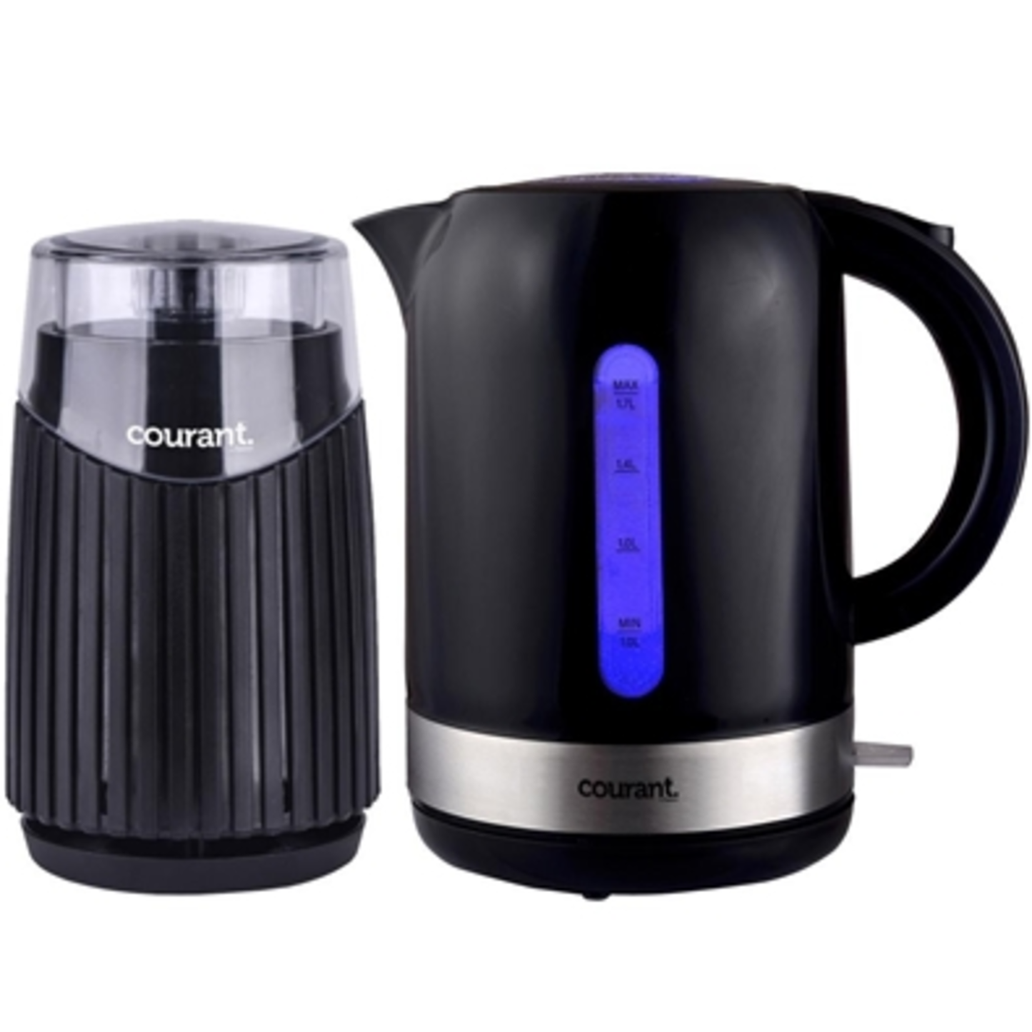 COURANT 1.7L ELECTRIC KETTLE + GRINDER, BLACK