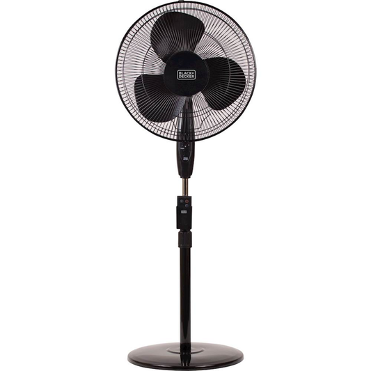 BLACK+DECKER 16 IN. STAND FAN WITH REMOTE, ROUND BASE - BLACK