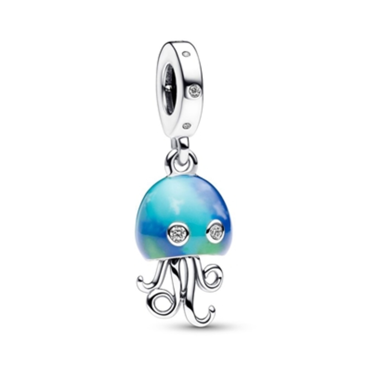 COLOR-CHANGING JELLYFISH DANGLE CHARM, TURQUOISE