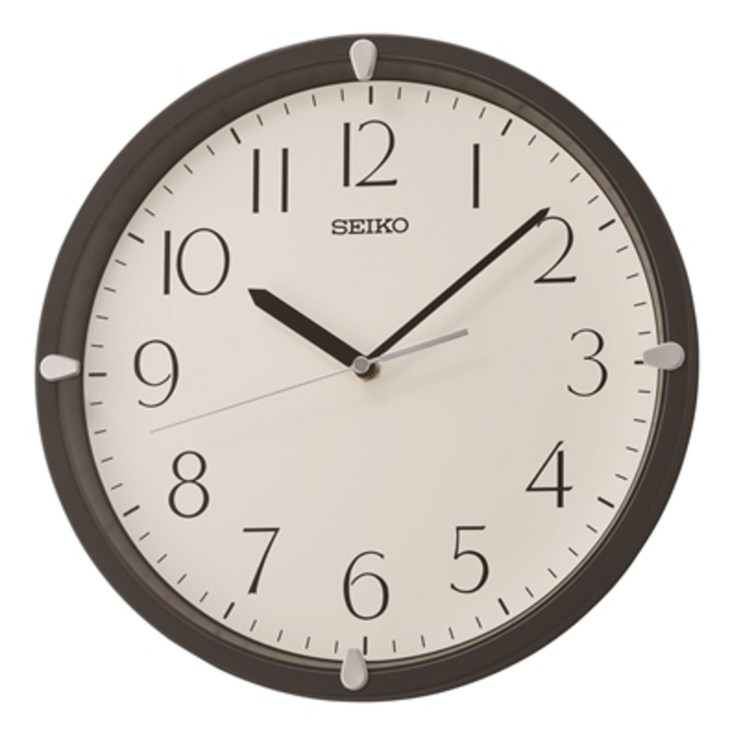 KUOTA WALL CLOCK, BLACK MATTE, 12"