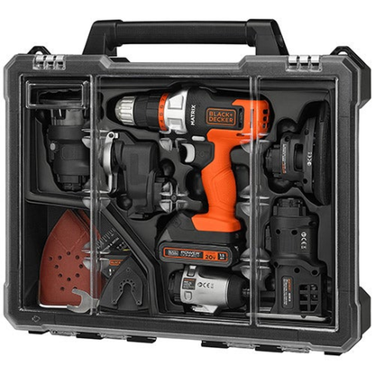 MATRIX 20V MAX POWER TOOL KIT W/ 6 ATTACHMENTS & STORAGE CASE