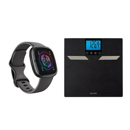 SENSE 2 ADVANCED HEALTH SMARTWATCH W/ BODY COMPOSITION SCALE