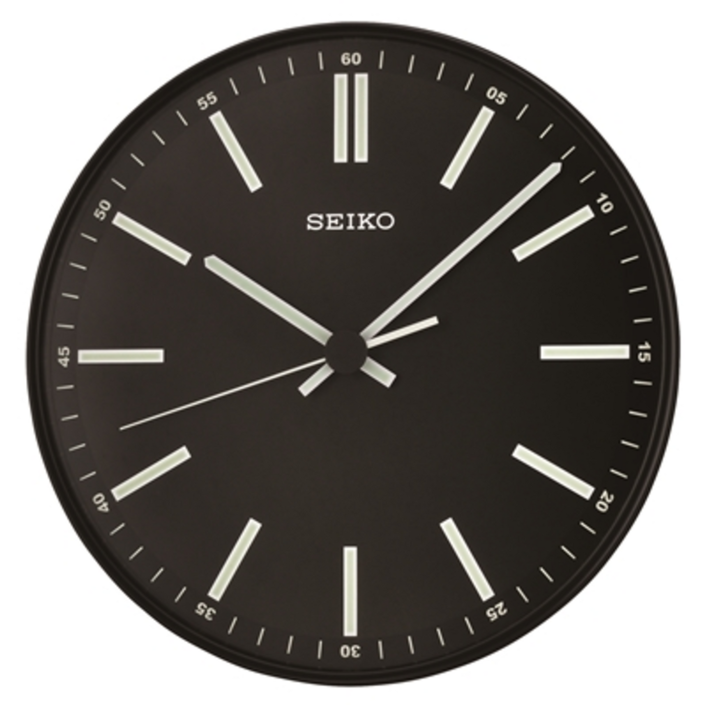 LANDON BLACK WALL CLOCK, BLACK, 12"