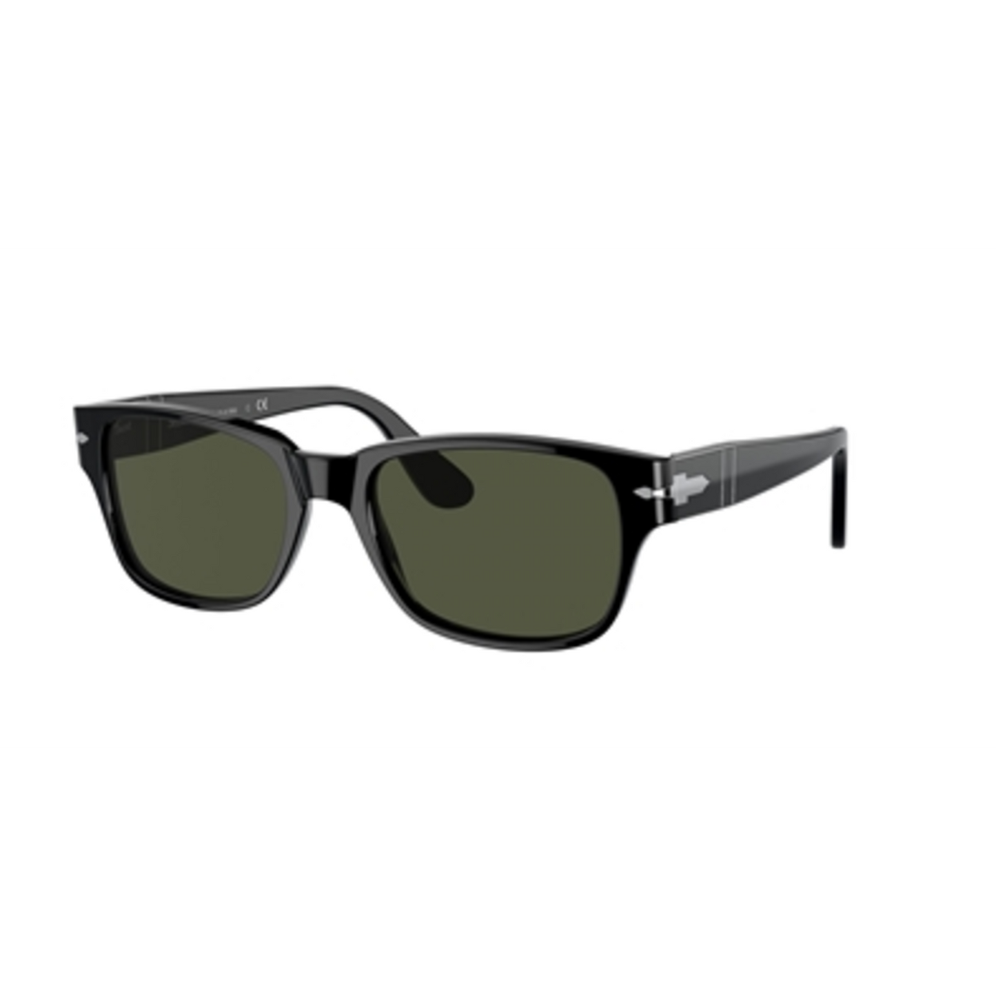RECTANGULAR UNISEX SUNGLASSES, BLACK/GREEN, 55