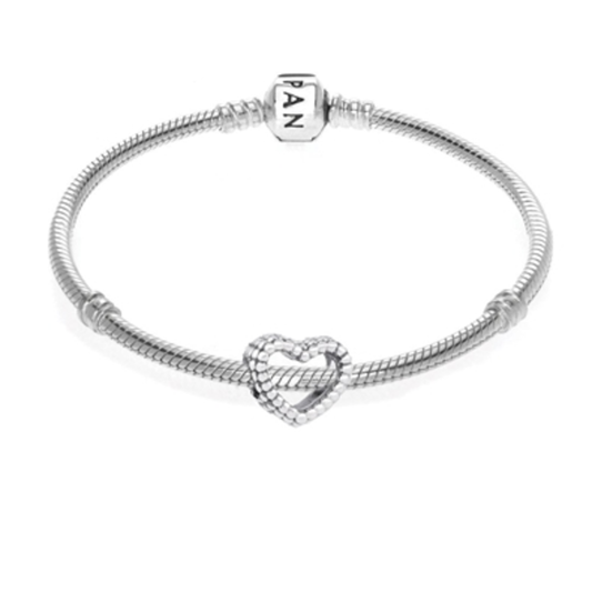 BEADED HEART BRACELET, 7.5"