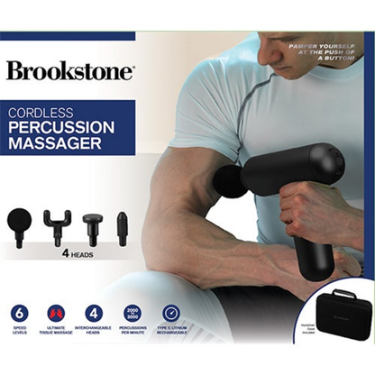 CORDLESS HANDHELD DEEP TISSUE PERCUSSION MASSAGER