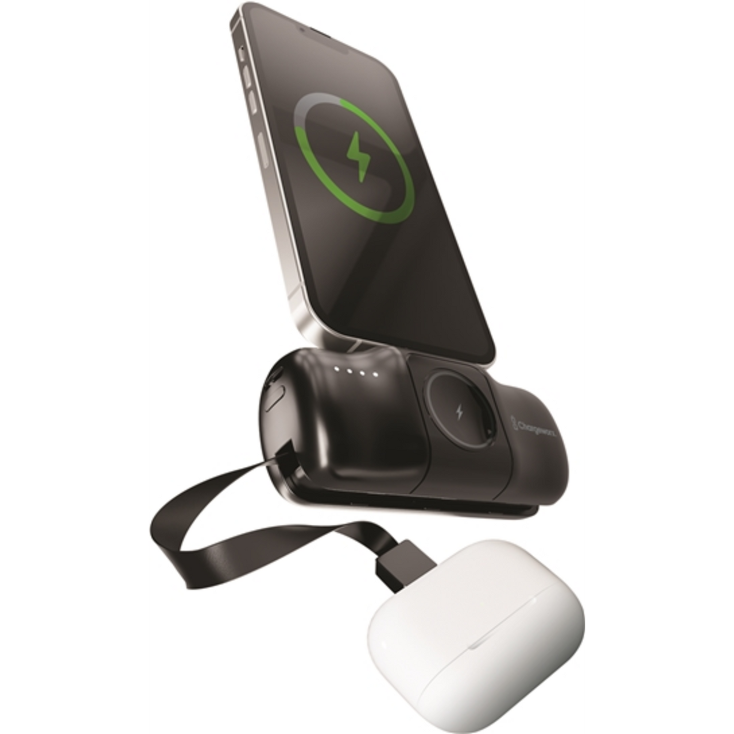 CAPSULE POWER BANK W/ BUILT IN C CABLE, BLACK