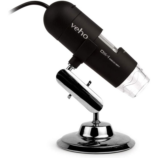VEHO DX1 DISCOVERY 200X USB DIGITAL MICROSCOPE WITH STAND. 2MP